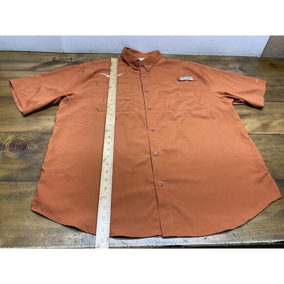 Texas Longhorns Shirt Mens Large Burnt Orange Columbia PFG Omni Shade Vented - Picture 7 of 11